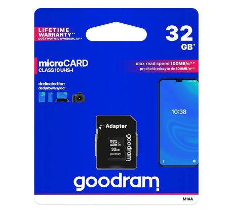 Pamäťová karta GOODRAM MICRO SDHC 32GB s adaptérom (0320R12)