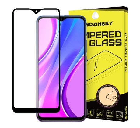 Tvrdené sklo WOZINSKY 5D FULL COVER (full glue) 9H PRO (TG) pre XIAOMI REDMi 9 - čierne