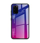 Púzdro GRADIENT GLASS CASE pre SAMSUNG GALAXY A41 (A415F) - ružovo fialové