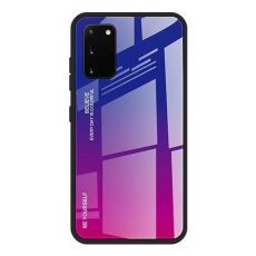 Púzdro GRADIENT GLASS CASE pre SAMSUNG GALAXY A41 (A415F) - ružovo fialové