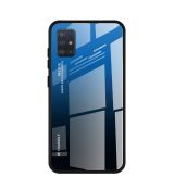 Púzdro GRADIENT GLASS CASE pre SAMSUNG GALAXY A51 (A515F) - čierno modré