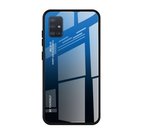 Púzdro GRADIENT GLASS CASE pre SAMSUNG GALAXY A51 (A515F) - čierno modré