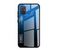 Púzdro GRADIENT GLASS CASE pre SAMSUNG GALAXY A71 (A715F) - čierno modré