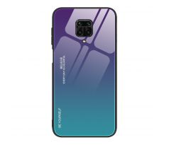 Púzdro GRADIENT GLASS CASE pre XIAOMI REDMI NOTE 9S - zeleno fialová