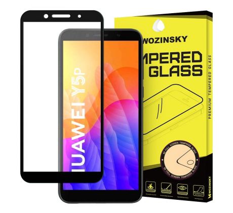 Tvrdené sklo WOZINSKY 5D FULL COVER (full glue) 9H PRO (TG) pre HUAWEI Y5p - čierne