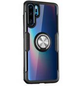 Púzdro CARBON RING CASE pre HUAWEI P30 PRO - čierne