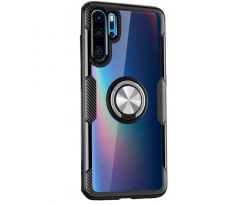 Púzdro CARBON RING CASE pre HUAWEI P30 PRO - čierne