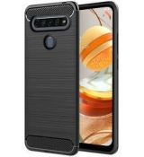 Púzdro CARBON CASE pre LG K61 - čierne