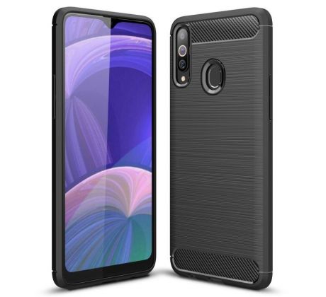 Púzdro CARBON CASE pre SAMSUNG GALAXY A20s (A207F) - čierne