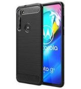 Púzdro CARBON CASE pre MOTOROLA MOTO G8 - čierne