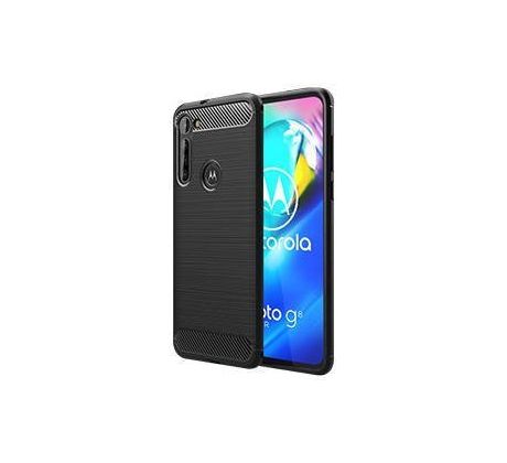 Púzdro CARBON CASE pre MOTOROLA MOTO G8 - čierne