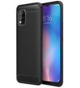 Púzdro CARBON CASE pre XIAOMI Mi 10 LITE - čierne