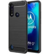 Púzdro CARBON CASE pre MOTOROLA MOTO G8 POWER LITE - čierne