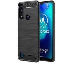 Púzdro CARBON CASE pre MOTOROLA MOTO G8 POWER LITE - čierne