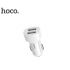 Autonabíjačka HOCO 2xUSB 2.4A +kabel USB 8-PIN Lightning kábel - biela