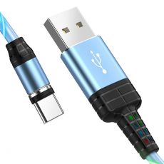 Kábel magnetický HOCO INGENIOUS U90 TYP C - modrý