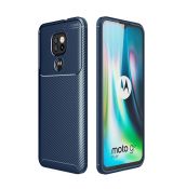 Púzdro FOCUS CARBON CASE pre MOTOROLA MOTO G9 PLAY/E7 PLUS - modré