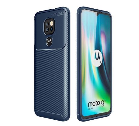 Púzdro FOCUS CARBON CASE pre MOTOROLA MOTO G9 PLAY/E7 PLUS - modré