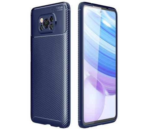 Púzdro FOCUS CARBON CASE pre XIAOMI POCO X3 - modré