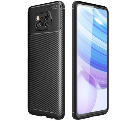 Púzdro FOCUS CARBON CASE pre XIAOMI POCO X3 - čierne