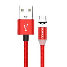 Kábel magnetický MICRO USB 3A KAKU HEDONG (KSC-306) - červený