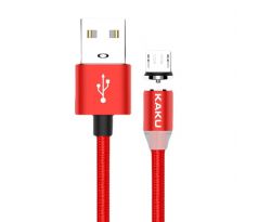 Kábel magnetický MICRO USB 3A KAKU HEDONG (KSC-306) - červený