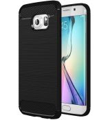 Púzdro CARBON CASE pre SAMSUNG GALAXY S6 EDGE (G925F) - čierne