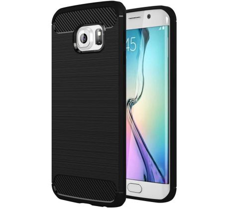 Púzdro CARBON CASE pre SAMSUNG GALAXY S6 EDGE (G925F) - čierne