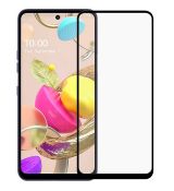 Tvrdené sklo 5D FULL COVER (full glue) 9H PRO (TG) pre LG K42 - čierne