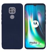Zadný kryt SILICONE CASE  pre MOTOROLA MOTO G9 PLAY/E7 PLUS - modré