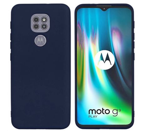 Zadný kryt SILICONE CASE  pre MOTOROLA MOTO G9 PLAY/E7 PLUS - modré