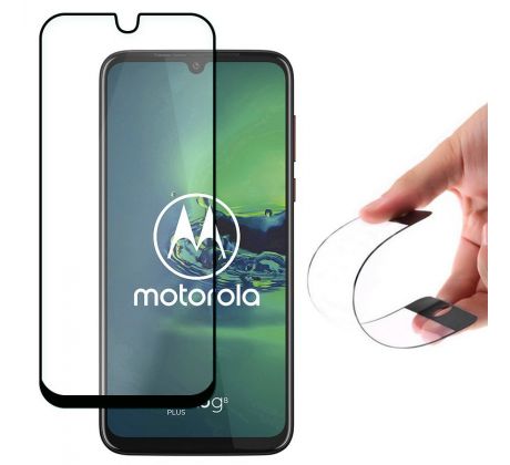 WOZINSKY FULL COVER NANO GLASS - Flexibilné Tvrdené sklo LCD 9H pre MOTOROLA MOTO G8 PLUS