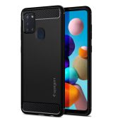 Púzdro SPIGEN RUGGED ARMOR™ pre SAMSUNG GALAXY A21s (A217F) - čierne