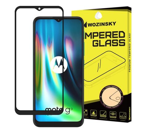 Tvrdené sklo WOZINSKY 5D FULL COVER (full glue) 9H PRO (TG) pre MOTOROLA MOTO G9 PLAY/E7 PLUS - čierne