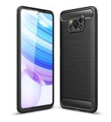 Púzdro CARBON CASE pre XIAOMI POCO X3 NFC - čierne
