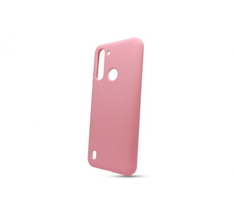 Púzdro SOLID SILICONE CASE pre MOTOROLA MOTO G8 POWER LITE - jasno ružové