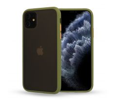 Púzdro COLOR BUTTON CASE pre APPLE IPHONE 11 PRO (5,8") - olivový