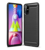 Púzdro CARBON CASE pre SAMSUNG GALAXY M51 (M515F) - čierne