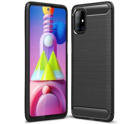 Púzdro CARBON CASE pre SAMSUNG GALAXY M51 (M515F) - čierne