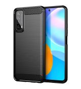 Púzdro CARBON CASE pre HUAWEI P SMART (2021) - čierne