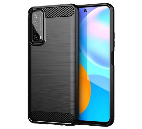 Púzdro CARBON CASE pre HUAWEI P SMART (2021) - čierne