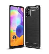Púzdro CARBON CASE pre SAMSUNG GALAXY A31 (A315F) - čierne