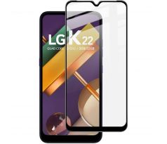 Tvrdené sklo 5D FULL COVER (full glue) 9H PRO (TG) pre LG K22 - čierne