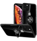 Púzdro CARBON RING CASE pre APPLE IPHONE 12/12 PRO 6,1" - čierne