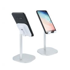 Teleskopický držiak na smartfón na stôl - strieborný