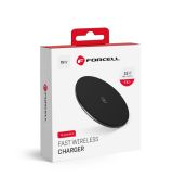 Nabíjačka bezdrôtová FORCELL QUICK CHARGE 15W  - čierna