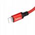 Kábel HOCO X14 LIGHTNING iPHONE 2A NYLON 1m - červený