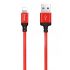 Kábel HOCO X14 LIGHTNING iPHONE 2A NYLON 1m - červený