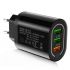 Sieťová nabíjačka Wall Charger 3xUSB QC 3.0 (BK373) - čierna