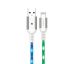 Odolný zvukovo riadený USB LED kábel KAKU (KSC-114) - LIGHTNING 3,2A 1 m